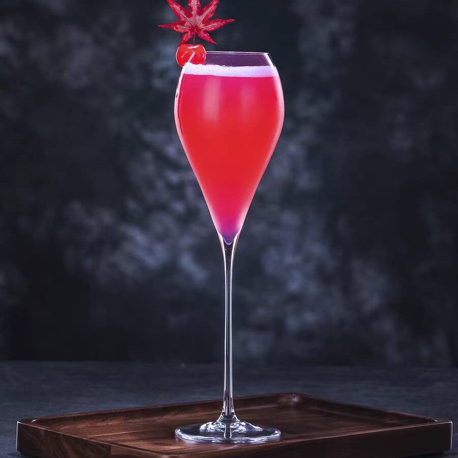 香槟杯高颜值酒杯氛围感酒吧鸡尾酒杯透明水晶玻璃高脚杯子玻璃酒