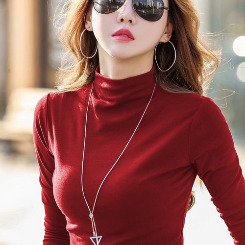 梵姿倪新款半高领打底衫