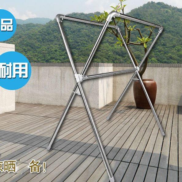 不锈钢晾衣架落地折叠伸缩式双杆室内凉衣架晒衣架阳台晒被子神器