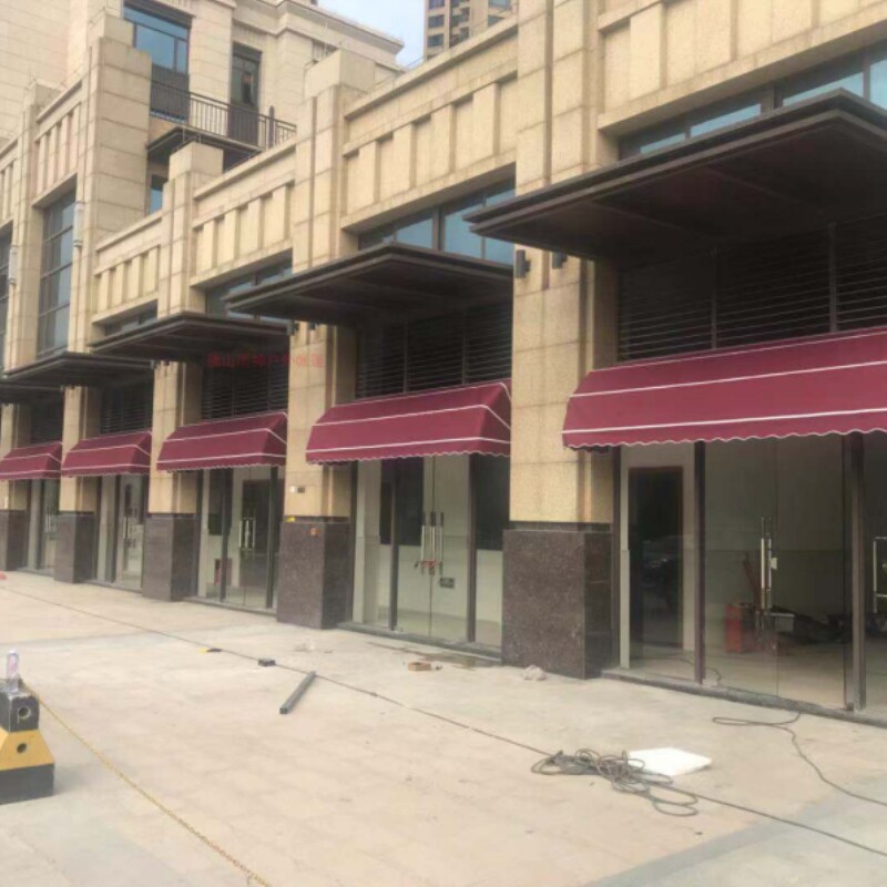 西安法式弧形雨棚门头装饰固定梯形遮阳棚商铺折叠半圆西瓜篷窗户