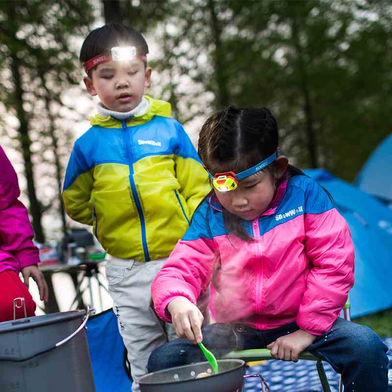 儿童头灯户外登山露营1到12岁可调节头戴式迷你卡通LED头灯