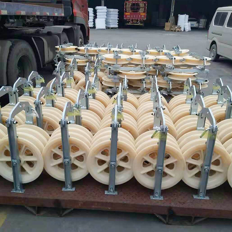 电力放线滑轮大型三轮挂式环式座挂两用滑车电缆滑子朝天滑车1t2t