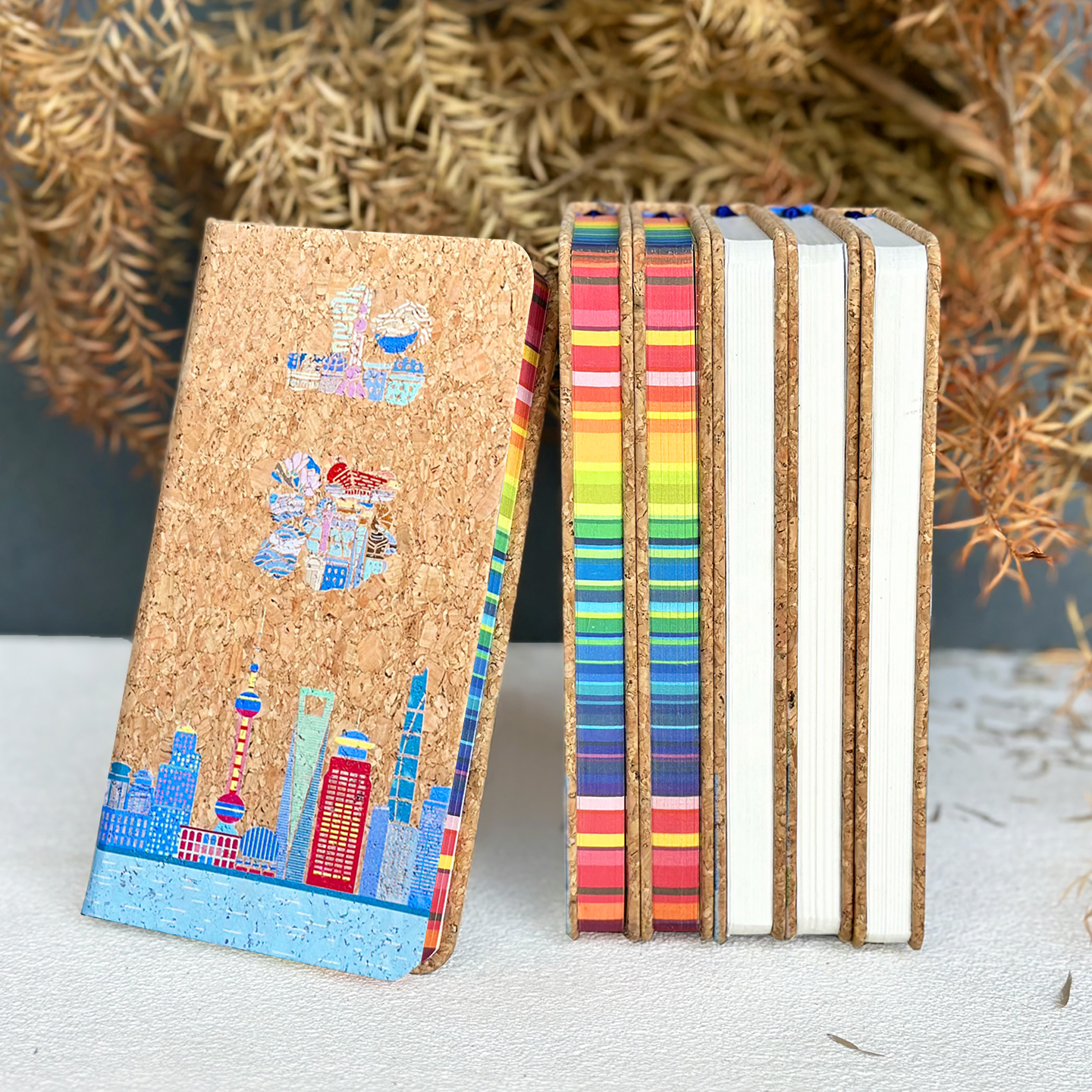 环保软木手账本旅行打卡盖章本