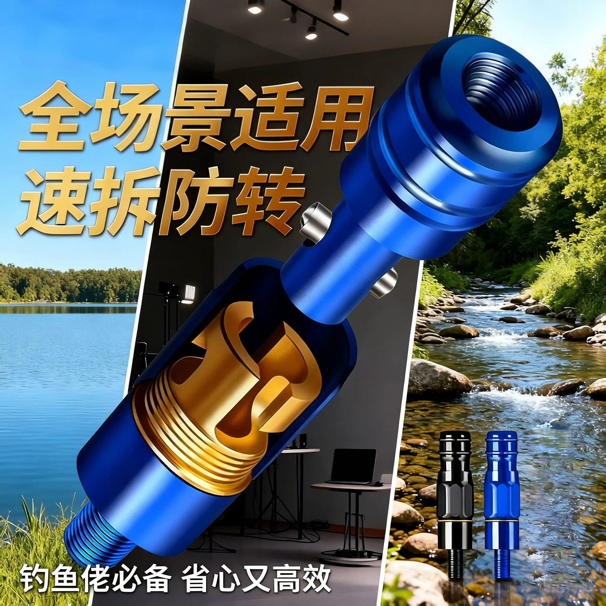 抄网通用快速防转接头