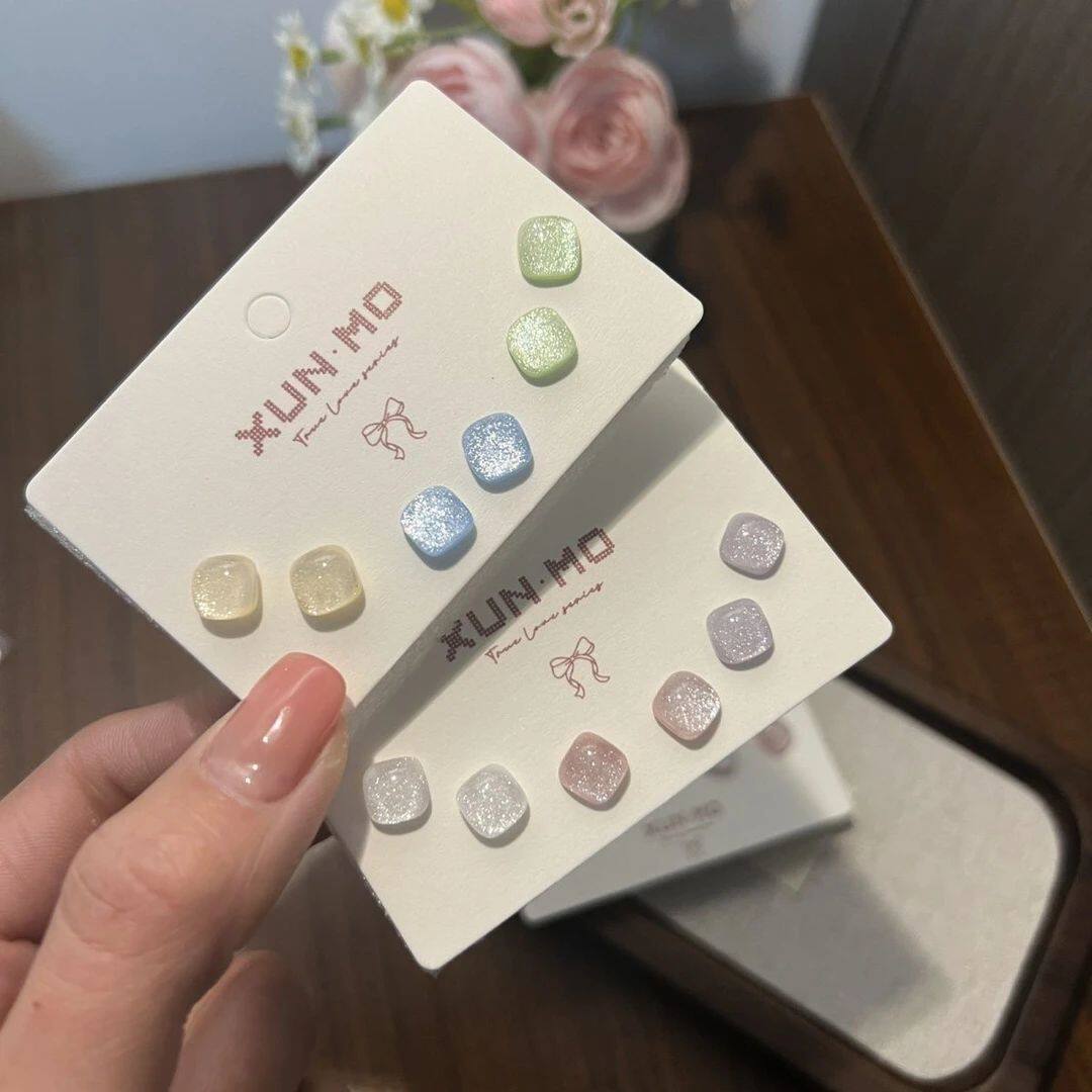 甜美森系蝴蝶银针耳钉套装