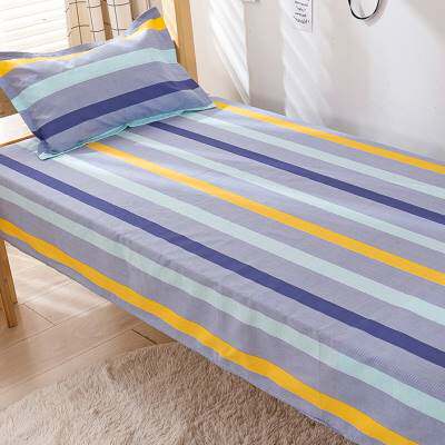 床单单件纯棉学生宿舍专用单人全棉12米上下铺床被单纯蓝色格子