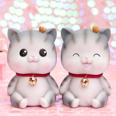卡通铃铛猫咪可爱可存可取存钱罐纸硬币储蓄罐储钱罐儿童生日礼物