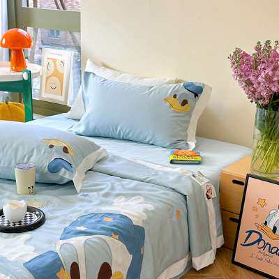 卡通贴布绣儿童新款夏凉被四件套冰丝可机洗亲肤空调被夏季被子薄