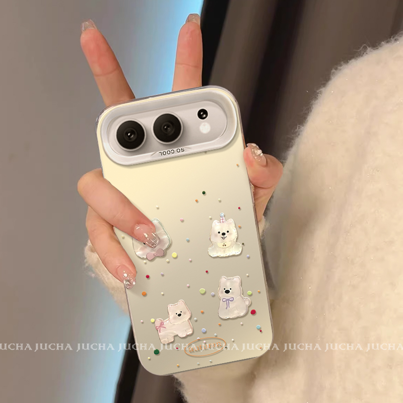 适用华为荣耀500手机壳卡通ins风新款honor防摔全包边的保护套ry500pro高级感小众por硅胶磨砂女款波点西高地