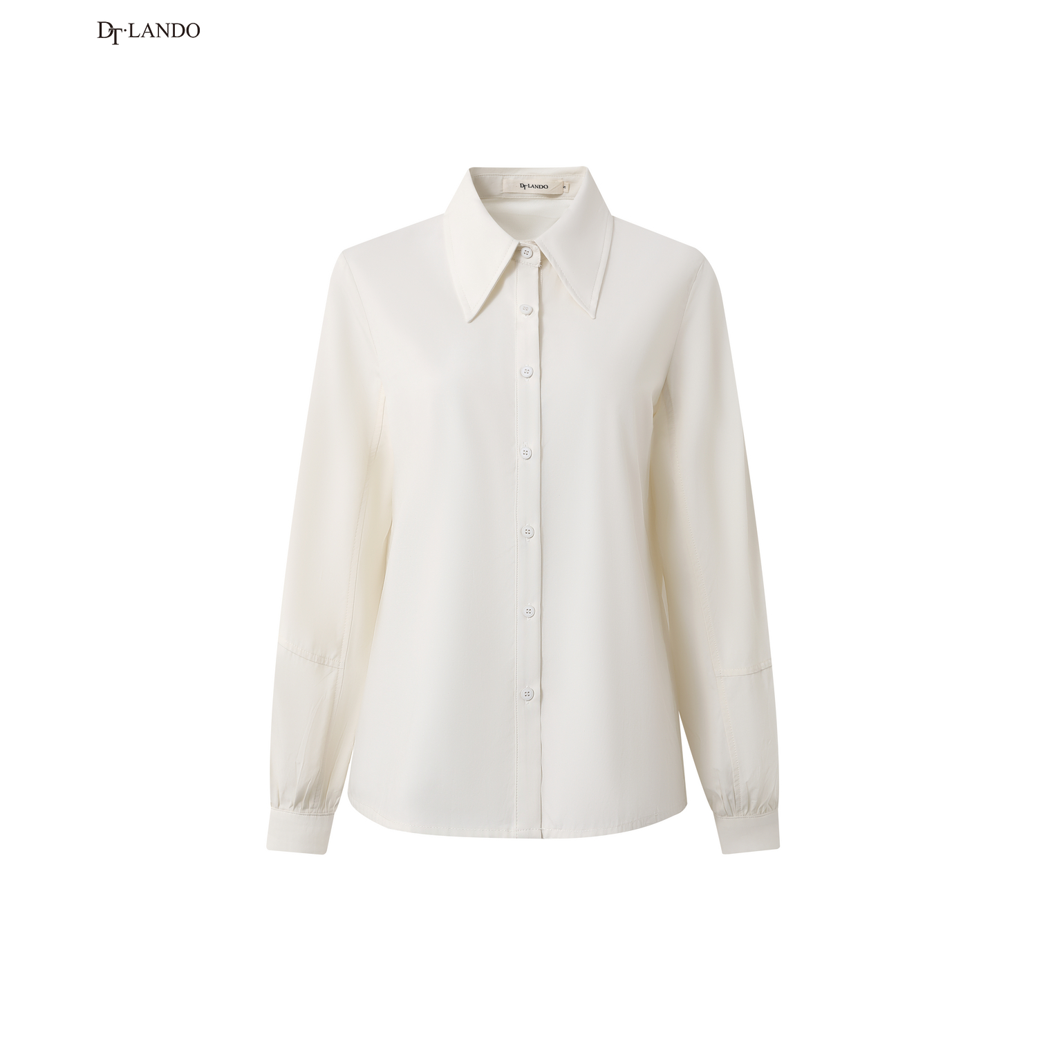 DTLANDO再生纤维素纤维衬衫女春秋新款简约百搭纯色打底衬衣上衣