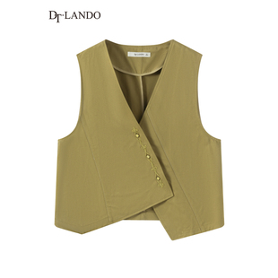 DTLANDO夏季款时尚气质百搭显瘦马甲女设计感小众上衣