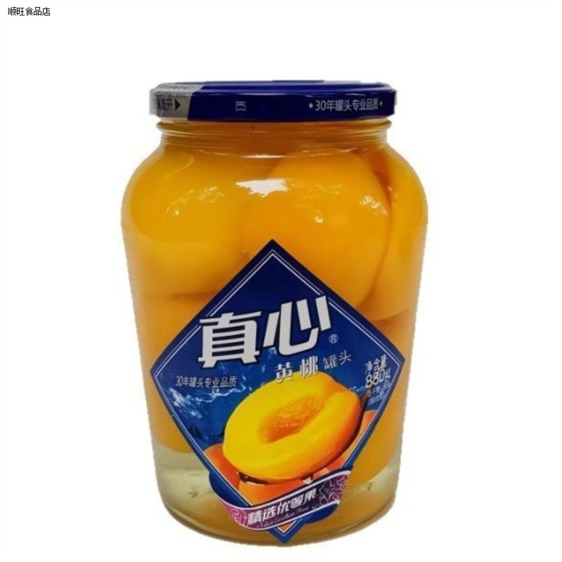 真心黄桃水果罐头水果罐头即食新鲜880g*1瓶自制冰点水果捞罐头
