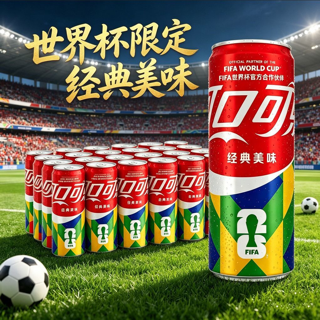 【2026FIFA世界杯联名限定纪念款爆款推荐】可口可乐330整箱碳酸