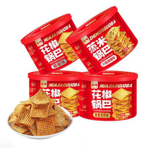 兆辉花椒锅巴212g罐装办公室网红小零食追剧麻辣休闲怀旧小吃