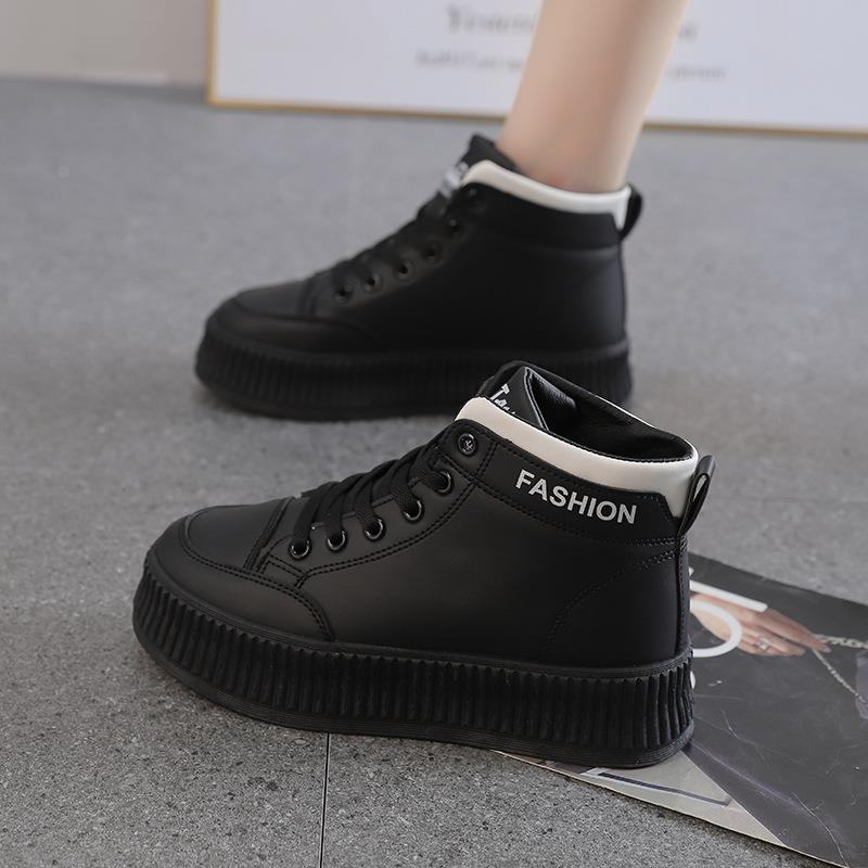 225冬季新品女0鞋子颜百搭韩版学生HL-H08高秋值软底ins潮款高帮