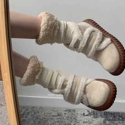 术复古魔贴加保东北雪地靴时暖尚百搭LK-F11休闲雪地靴绒冬季短靴