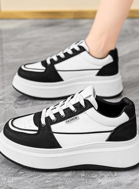 春季女新韩款透气小白鞋子女百搭板ins版厚底SH701运动休闲鞋鞋女