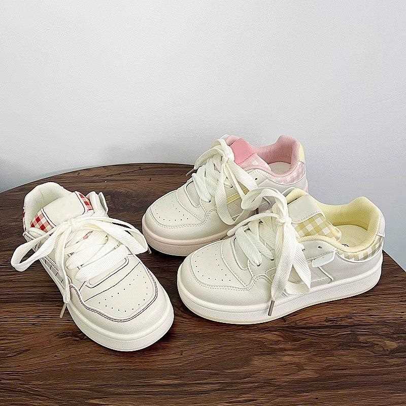 小厚底小白鞋女202i5新款春季鞋子n潮百搭众板鞋休艾E11闲运动面s