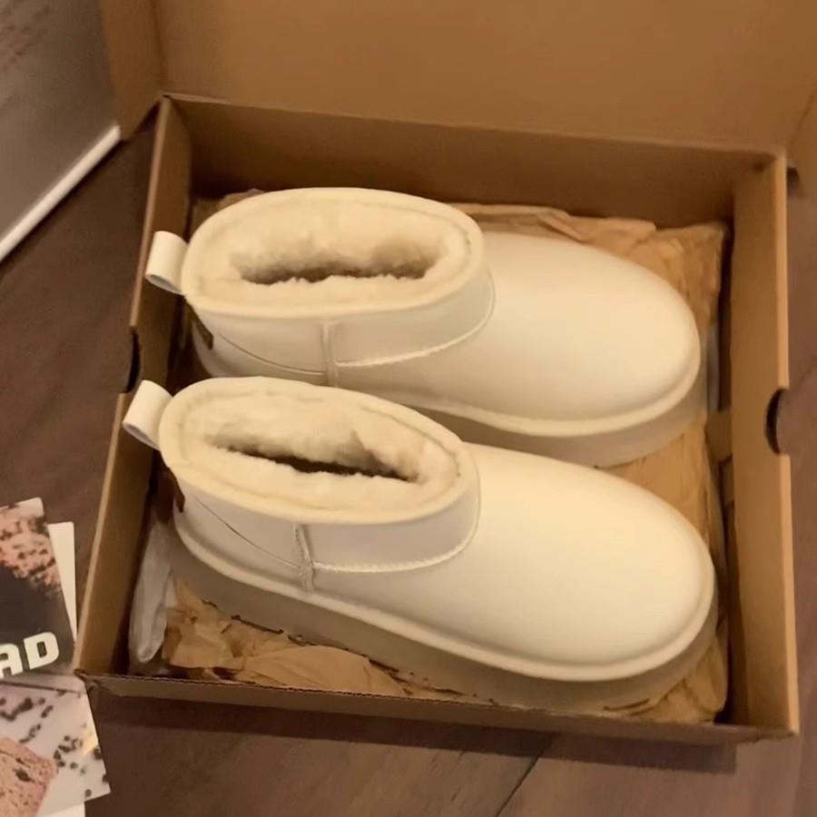 通厚勤冬厚底LCT-2白爆款厚底雪色地靴女款2025新款季加绒加保暖