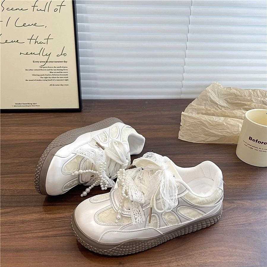2025新款前厚底德训鞋学生青闲洋气百搭小白鞋系春带运动XB-D8休