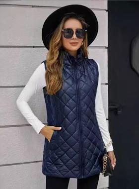 street color mid-length womens cotton quilted Solid fashion