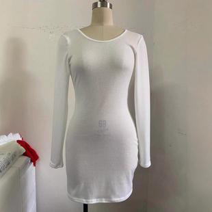 color temperament transparent backless dress sexy Pure