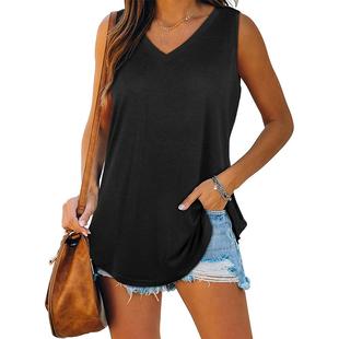 sleeveless swallowtail color solid neck womens vest