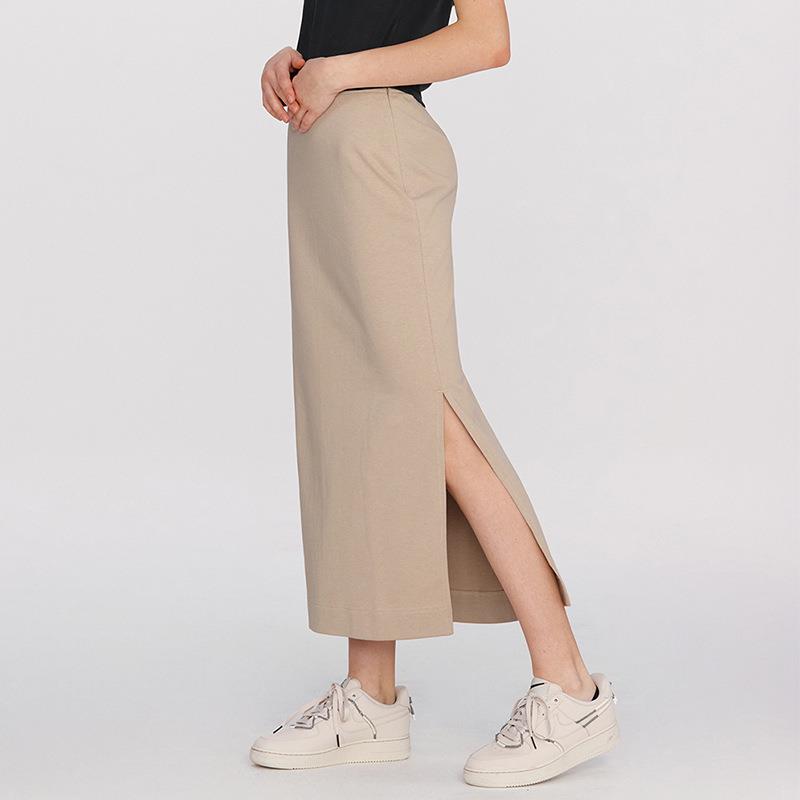 sports slit one-step high skirt elastic straight skirt long