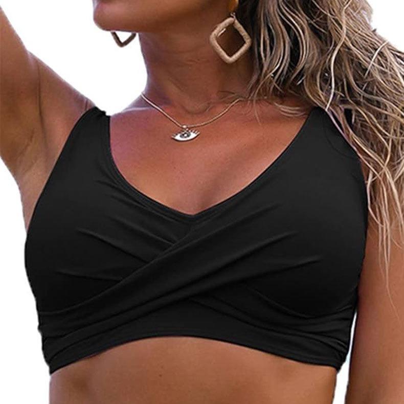Tops Push Womens Top Swimwear Padded V Bikini Front Neck