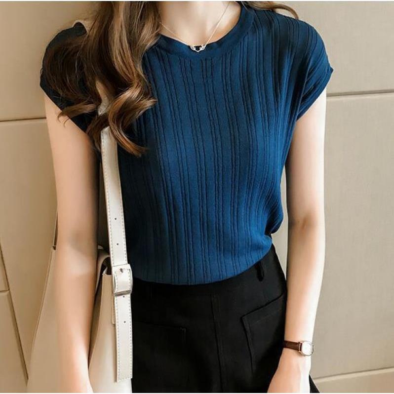 for short ice Simple women cardigan sleeve knitted loose