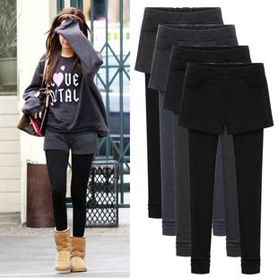 women for pants fleece plus trousers warm thick pants skirt