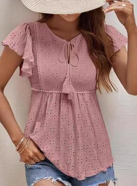 ruffled lace sleeveless pleating fashion tanks korean tops