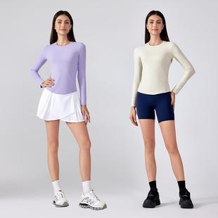 friendly nude round long skin neck shirt sleeved