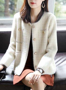 women knitted lady cardigan for button-down elegant jacket