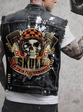 Sports vest street lapel high-end vest for men