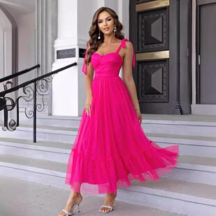 Shoulder Dress Bust Mesh Ruched Ruffled Camouflage Tie