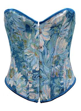 printing overbust bustier lingerie corset flower medieval