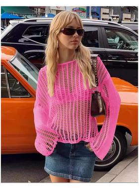 mujer de ropa bikini ladies for tops out hollowed knitwear