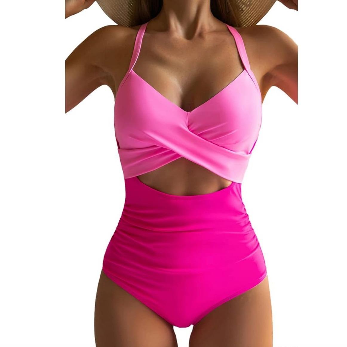 One-piece swimsuit womens sexy hollow bikini backless