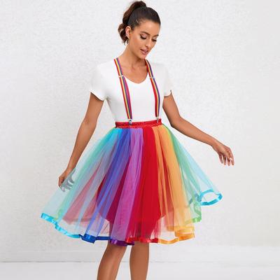 women skirt tutu tulle versatile waist elastic skirts mini