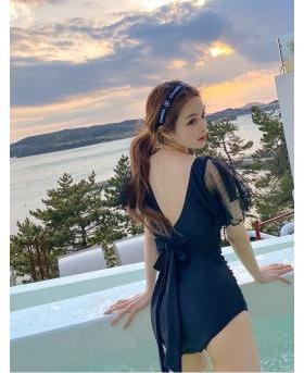 lace hot belly-covering one-piece bikini beach slim outfit