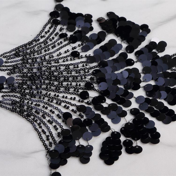Sequined mesh shawl banquet party wedding dress small dress