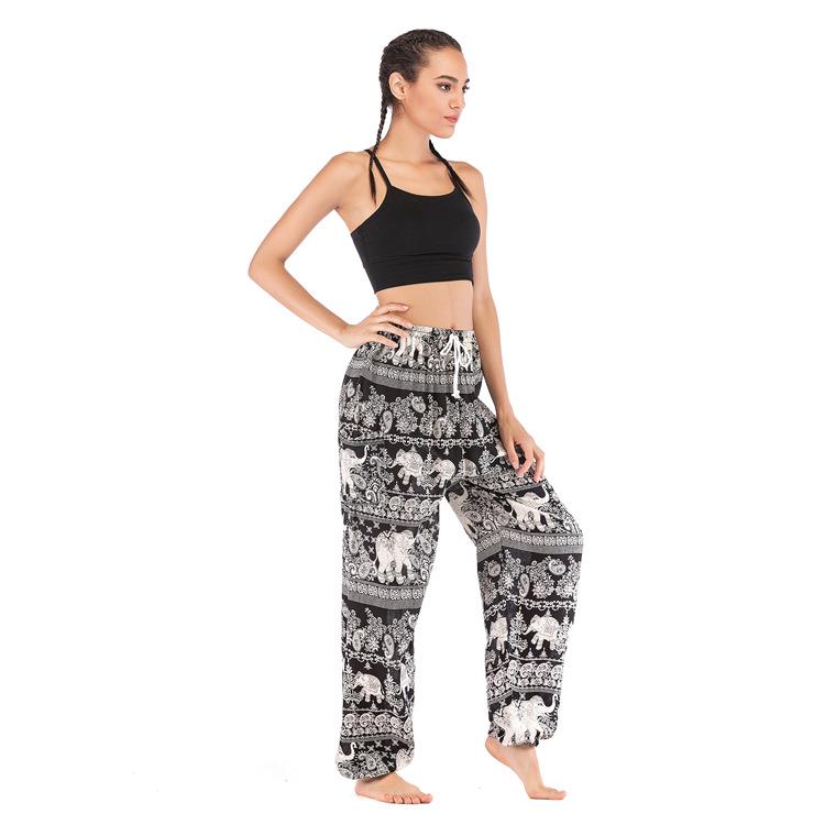 Bohemian Elephant Yoga Bloomers Clothes Womens Casual