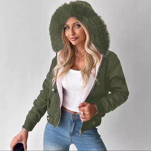 lining Casual fur jacket coat thickened