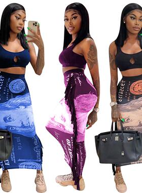 nadanbao halloween womens tight pants black orange pumpkin