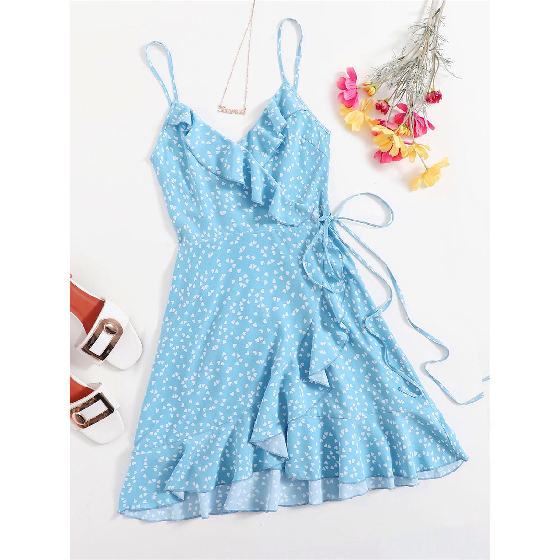 dress women sexy bodycon france flower printing beach clock