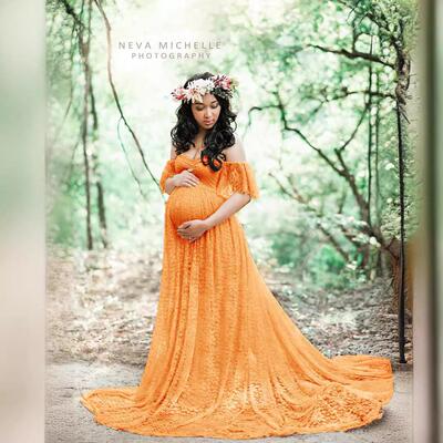 Womens with tail sleeves dress short and maternity for long