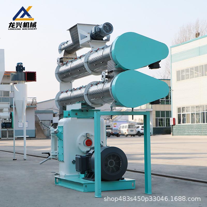 牛羊饲料制粒机秸秆牧草颗粒机颗粒成型好全套饲料机械设备