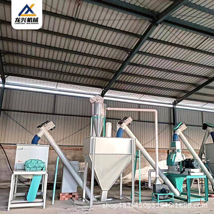 畜禽全价配合饲料加工成套设备畜牧养殖业3-5吨猪鸡饲料机组机械