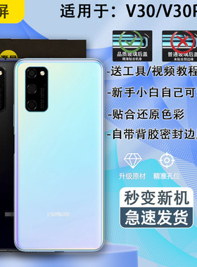 灏屏适用于荣耀V30后盖玻璃v30pro手机电池盖机壳磨砂保护片后壳